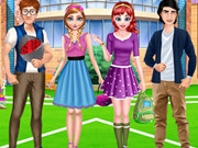 تلبيس اولاد وبنات وشباب وفتيات جديده Anna And Ariel School Date