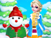 رجل الثلج العاب الاميرة السا ملكة الثلج Princess Elsa And Snowman Dress Up