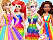 قوس قزح الجديده Princess Rainbow Style Fashion